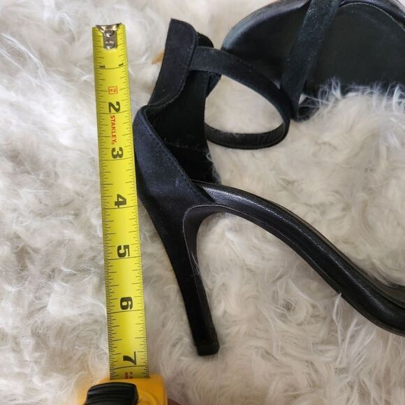 Joie Abbot black suede sandal heels zip back - Picture 3 of 9